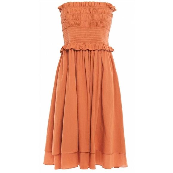 LOUP CHARMANT Strapless shirred cotton-gauze dress NWT Size XS/S - Picture 3 of 5